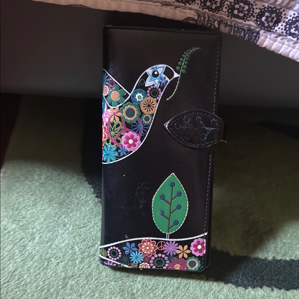 Vintage Colorful Bird Design Wallet